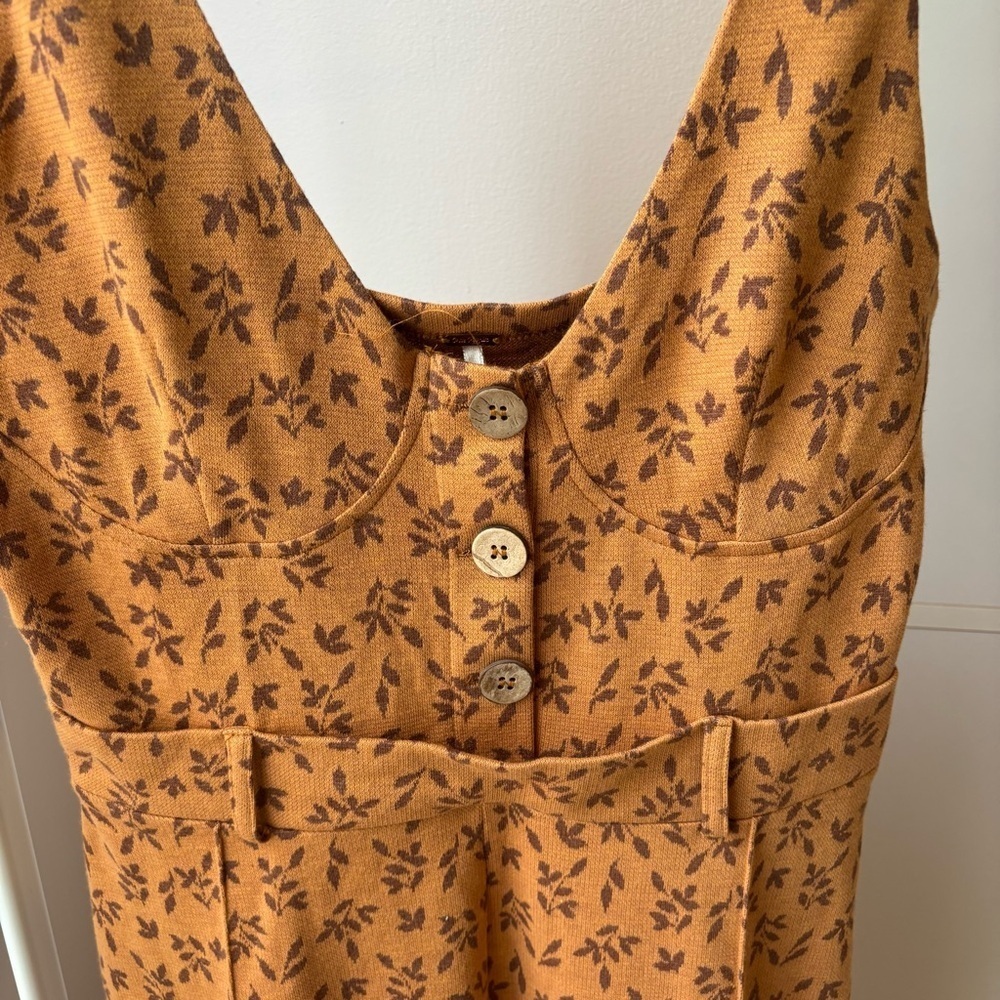 Free People Jumpsuit Eyes On You - Rust Floral - Size M - NWOT - Picture 6 of 6